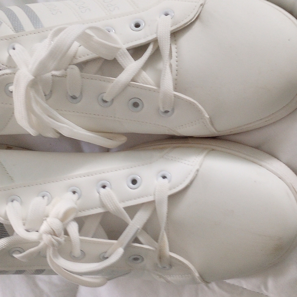 White Low-Top Sneakers with Perforated Design